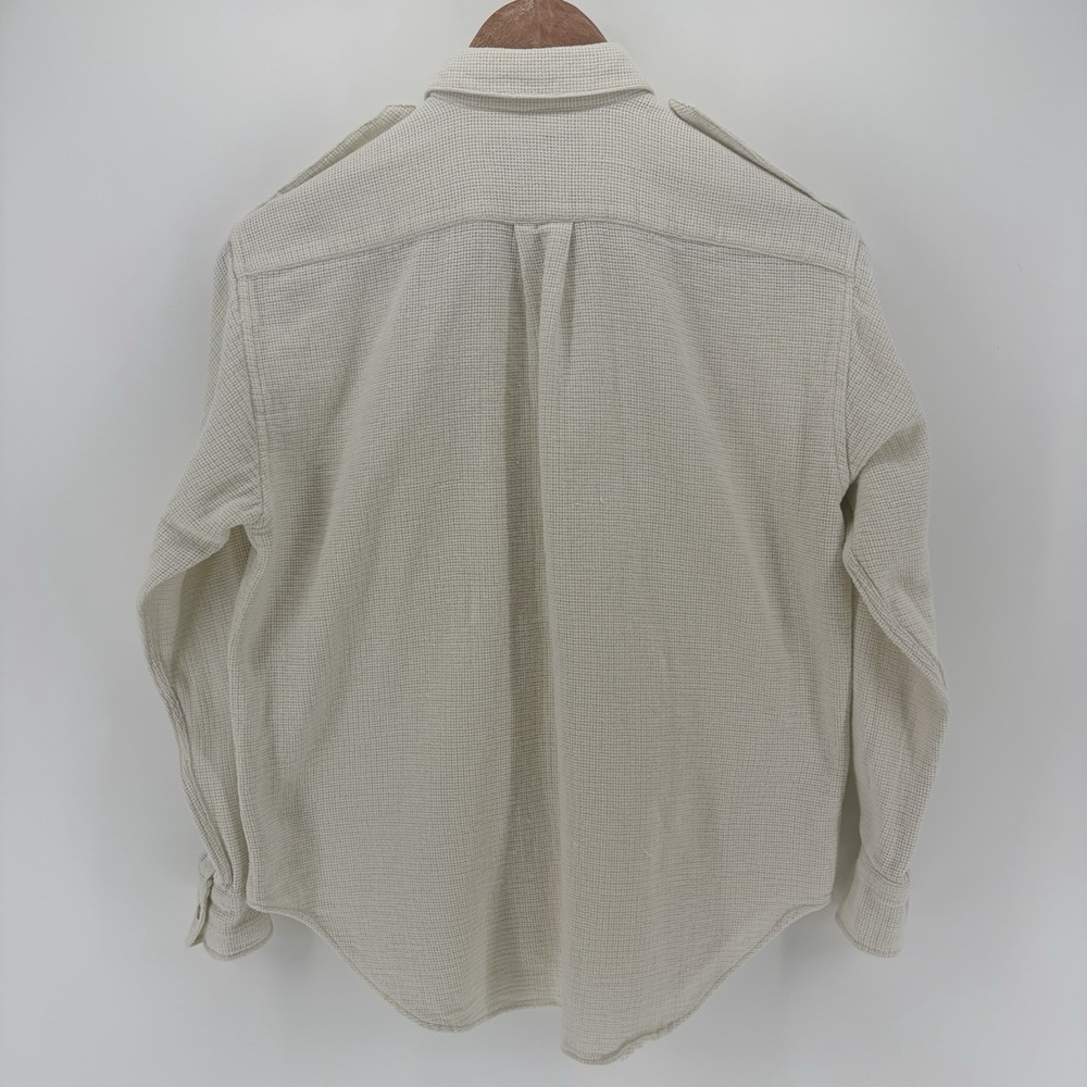 Vintage Polo Ralph Lauren Crochet Shirt Women's Sz 4 Open Knit Natural - Picture 3 of 7